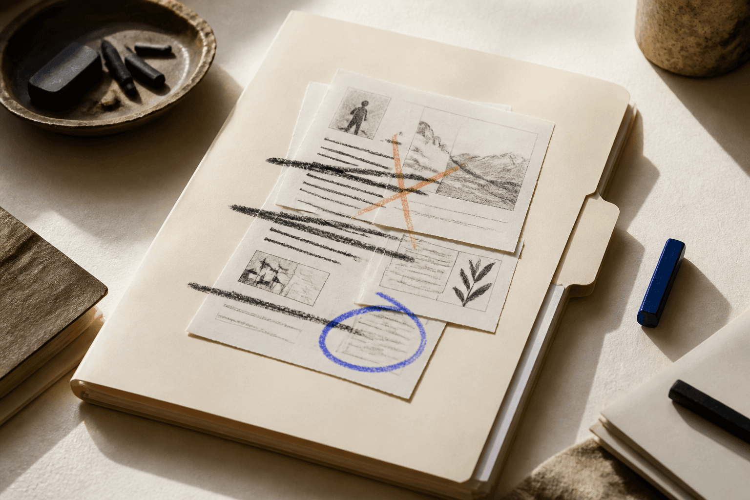 An answer dossier with misaligned paper facts and verification marks